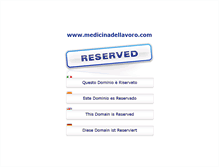 Tablet Screenshot of medicinadellavoro.com